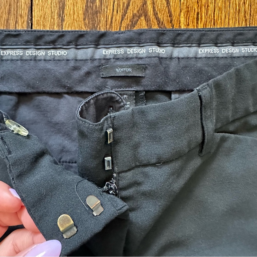Express Editor Design Studio Black Editor Pants 0R - image 6